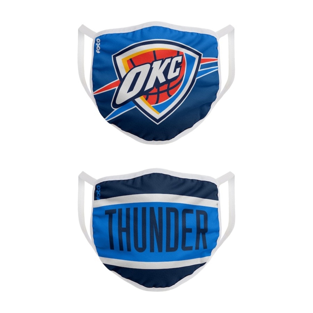 Oklahoma City Thunder FOCO Adult Printed Face Covering 2-Pack